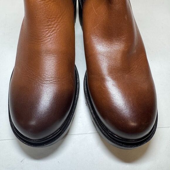 Steve Madden Womens 10 M Cognac Brown Leather Amulet Embellished Booties NIB HQ7 - Picture 4 of 6